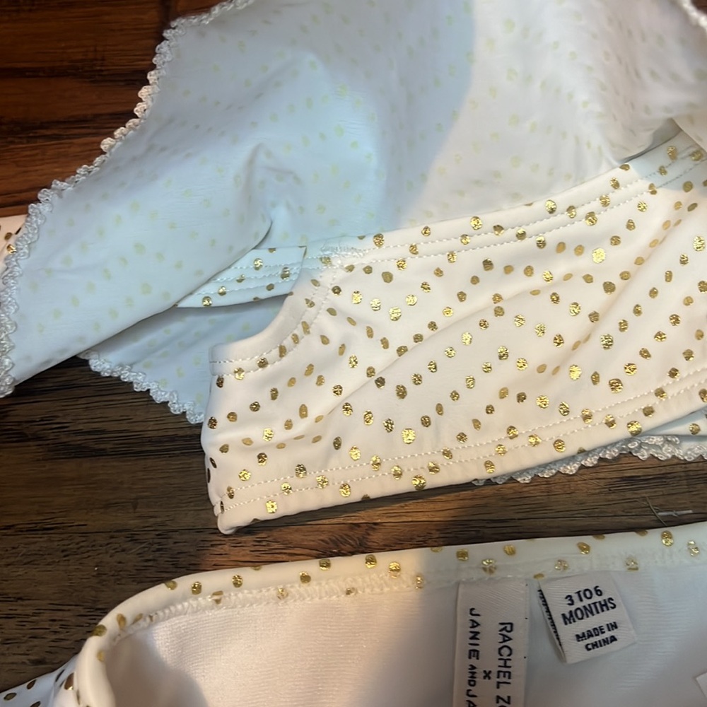 Rachel Zoe x Janie & Jack Ruffle Polka Dot Bikini 3-6Months - Picture 5 of 6